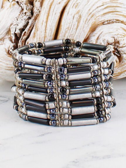 DC6410BL ELASTICATED BEADED BRACELET