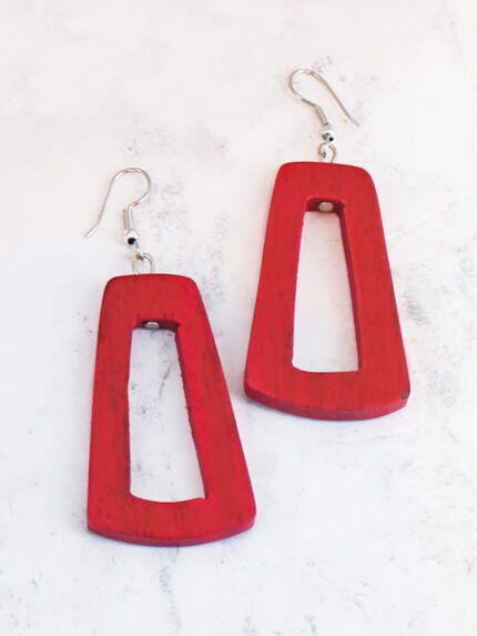 FB1409RB WOODEN "KASANDRA" EARRING