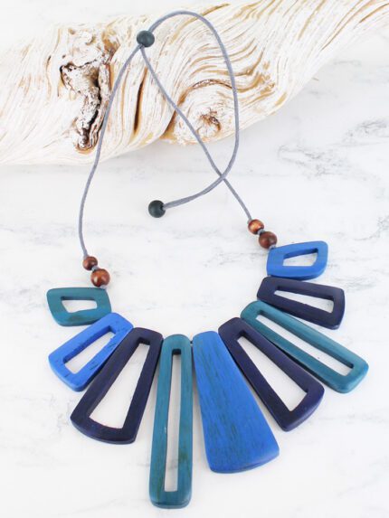 FB6401BT WOODEN "KASANDRA" NECKLACE