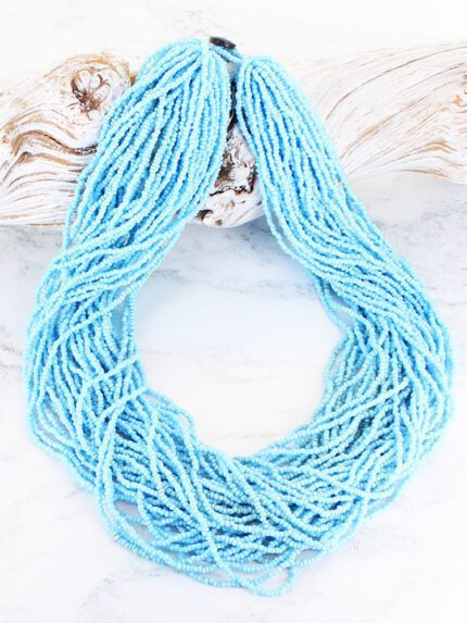 MD1205BB MULTI-STRAND BEADED NECKLACE (SINGLE COLOUR)