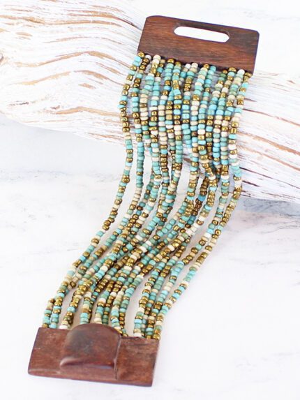 PP1308TU MULTI-STRAND MIXED BEAD BRACELET