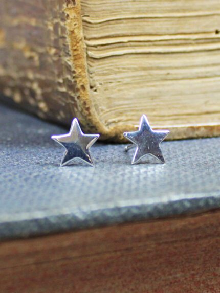 SW1509 SILVER STAR STUD EARRINGS