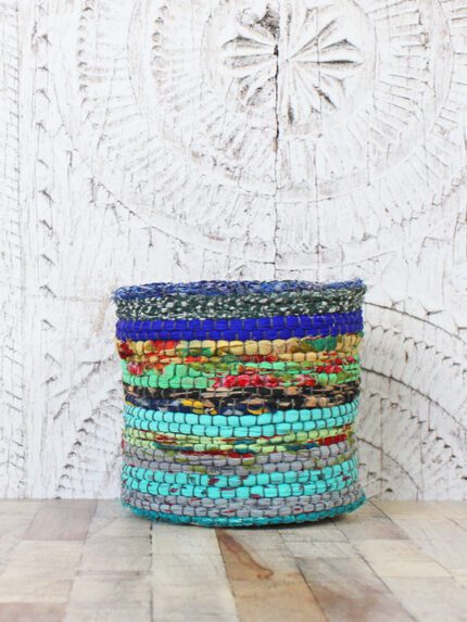 UD1305B UPCYCLED SARI FABRIC PLANTER