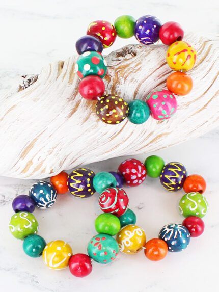 UN1609 ASSORTED SPOTTY BALL BRACELETS PACK/3